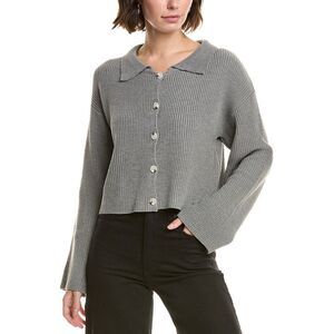 Colette Rose Womens  Knit Cardigan, Grey